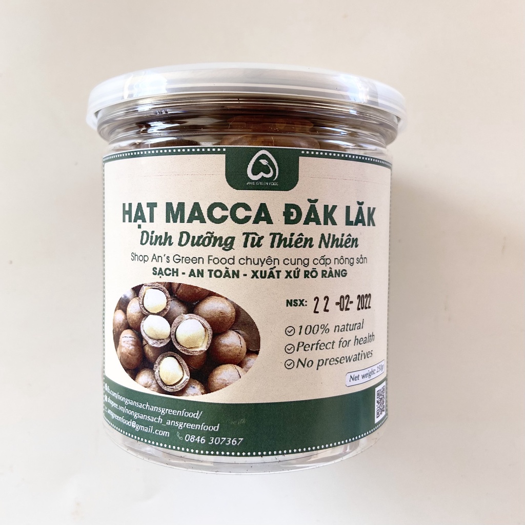 Hạt Macca Sấy Nứt Vỏ Tự Nhiên - Đặc Sản Đăk Lăk -  Nông Sản Sạch An's Green Food