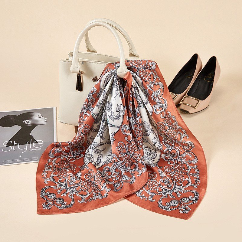Khăn bandana quấn làm áo Blackpink cao cấp 70 70x70cm turban lụa vuông quàng cổ quấn tóc nữ đẹp