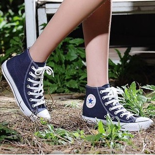 Giày Sneaker Xanh Navy Nữ Cổ Cao ZRF
