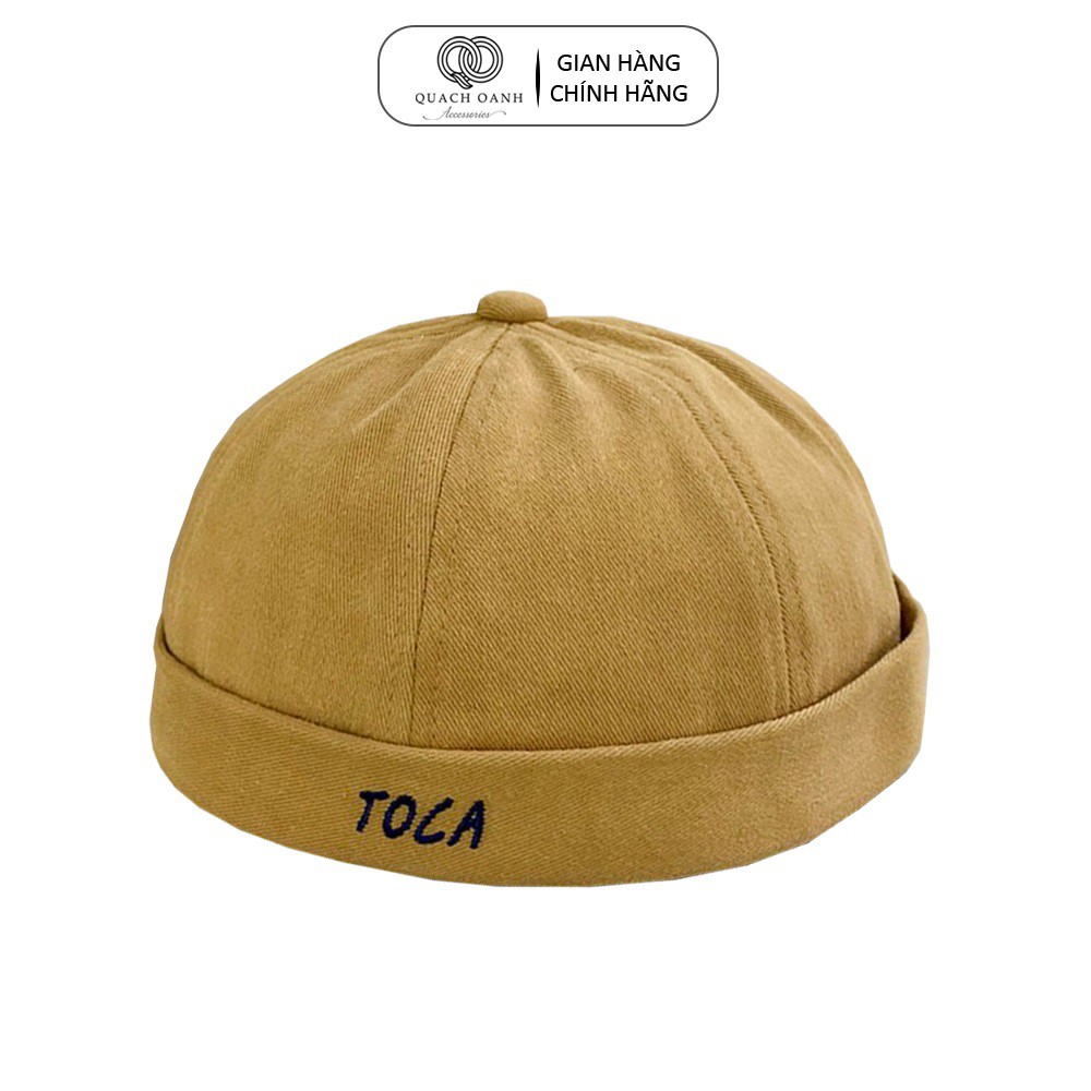 Mũ nón quả dưa địa chủ QO ACCESSORIES beanie không vành in chữ Toca MU60