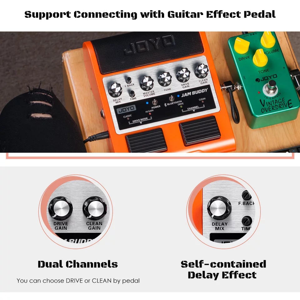 [Chính hãng] JOYO JAM BUDDY - Loa Amply gutiar di động JOYO Jam Buddy Guitar ( Amplifier Effect Pedal )