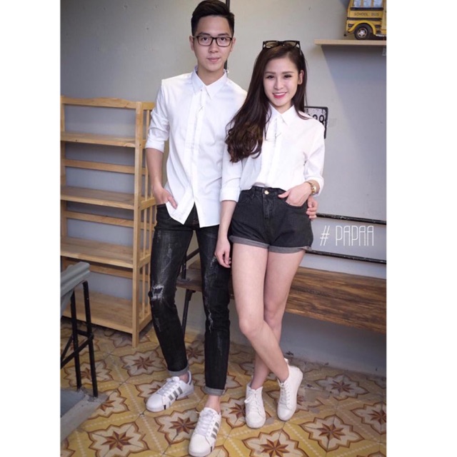 Đôi sơ mi trơn