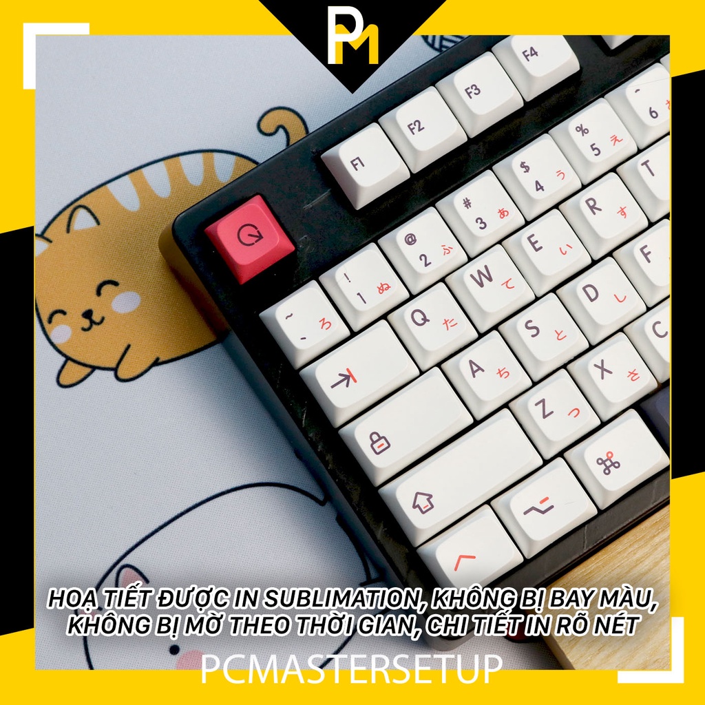 Nút Keycap thay cho bàn phím cơ pbt Kon Mono chiều cao xda 9.5mm dày 1.5mm xịn FullBox của PCmaster