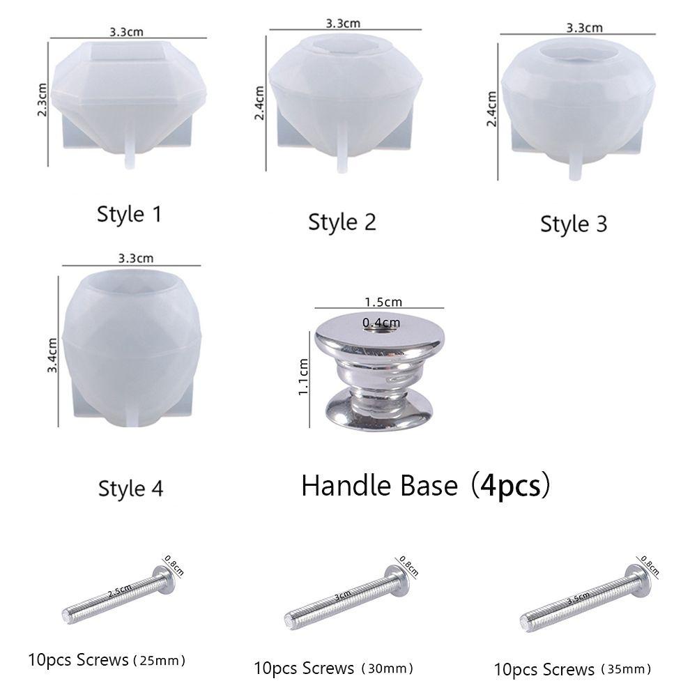 KUNHEV Khuôn Silicone Tạo Hình Ốc Vít Trang Trí Ngăn Kéo DIY