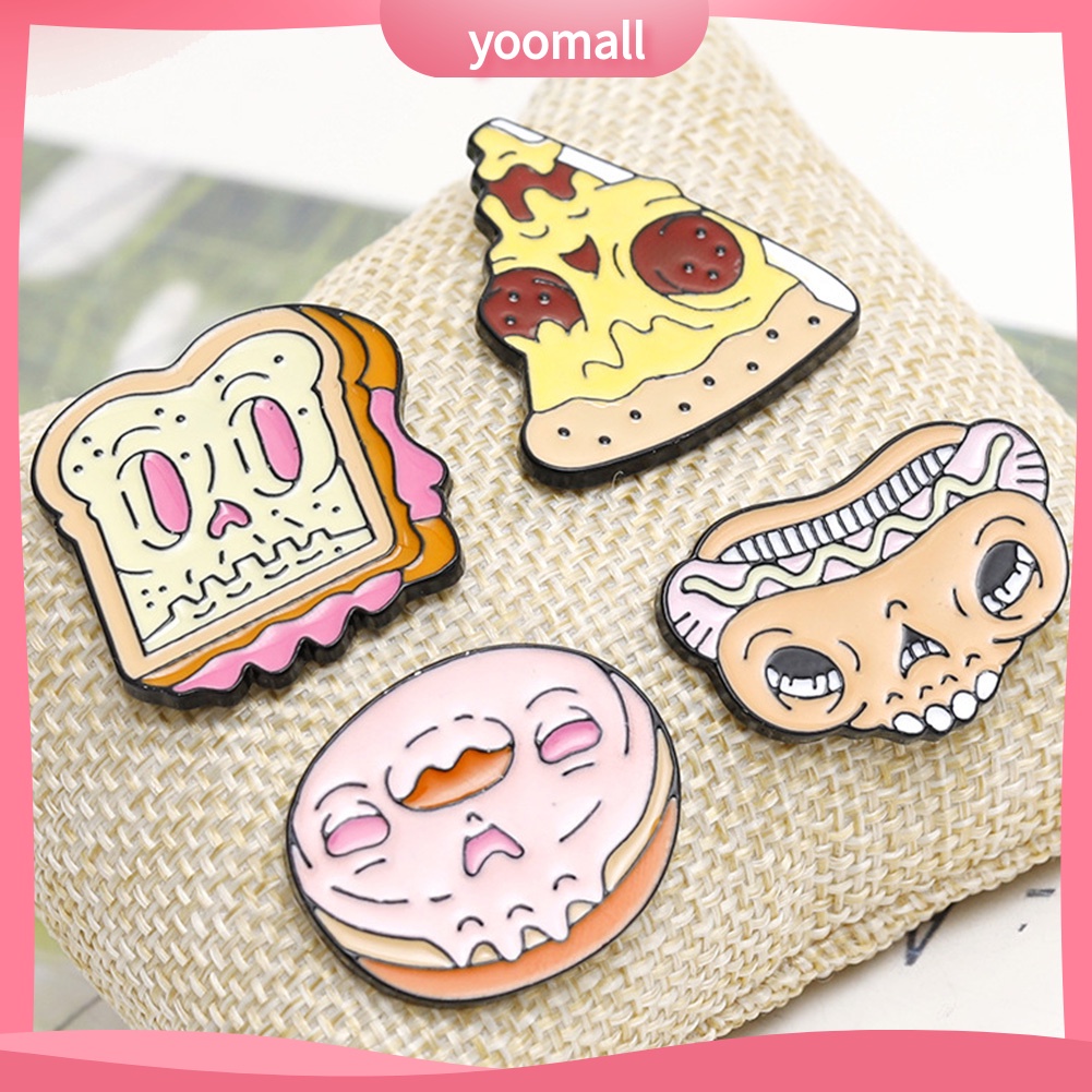 YOML✔Fashion Women Pizza Hamburg Donut Enamel Badge Brooch Pin Clothes Jewelry Decor