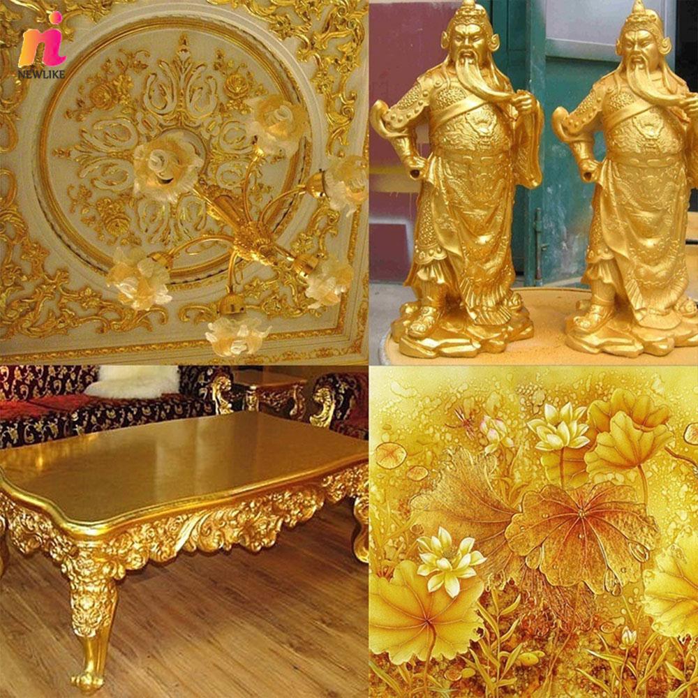 NL Gold-Plated Gold Foil 100PCS Frame Foil Decal Creative Universal 24K Home Decoration Gold Leaf