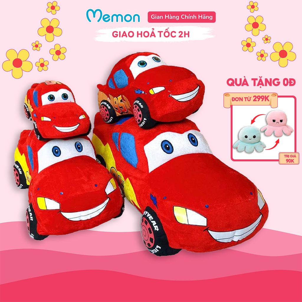 [Mã LIFEMALL2505 giảm 10% đơn 250K] Gấu Bông Siêu Xe Mcqueen Cao Cấp Memon