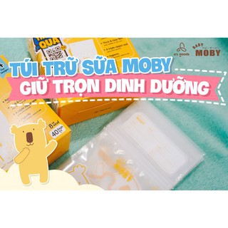 Túi Trữ Sữa Moby Baby Túi Zip 3 Lớp Khóa (Hộp 40 Túi)