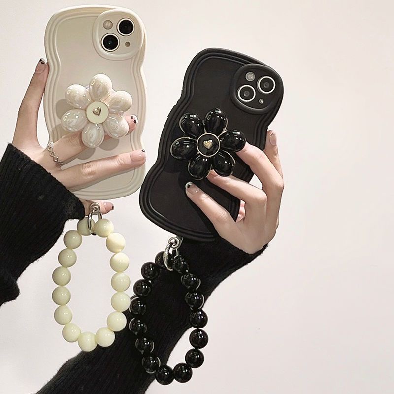 Ốp Điện Thoại Họa Tiết Hoa Chống Sốc Có Dây Đeo Cho iPhone11promax iphone 12 Phone Case 1314 xr
