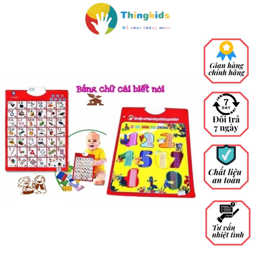 Bảng Chữ Cái Điện Tử Dán Tường Cho Bé - Thingkids