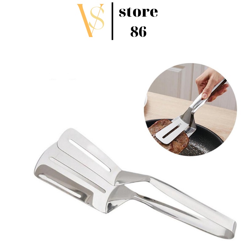 Xẻng, kẹp bằng Inox Dùng Để Gắp Đồ Chiên ,Nướng ,Gắp Các Đồ Nóng G198-xeng-kep