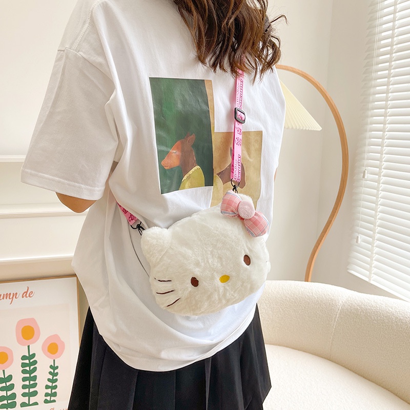 SANRIO Túi Đeo Chéo Hình Hello Kitty Xinh Xắn