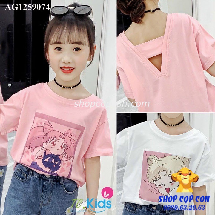 Áo thun in hình cho be gái từ 22kg đến 34kg