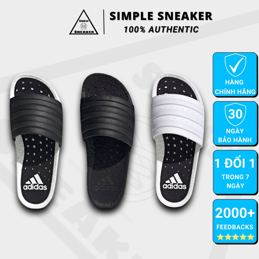 Dép Adidas Boost Chính Hãng 💙FREESHIP💙 Adidas Adilette Boost - Dép Quai Ngang Adilette Đế Boost Siêu Êm - Simple Sneaker