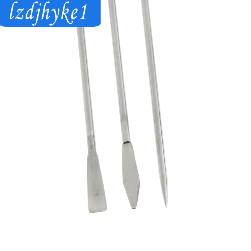 Bộ 3 thìa bằng thép không gỉ sử dụng chuyên dụng cho phòng thí nghiệm kích thước 22cm