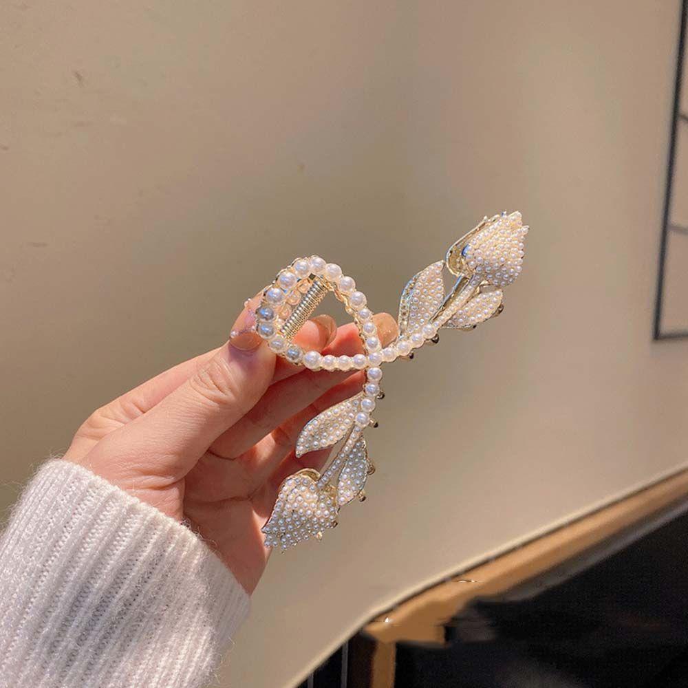 Kẹp Tóc Họa Tiết Hoa Bằng Hợp Kim Ngọt Ngào WMES15H Cho Nữ