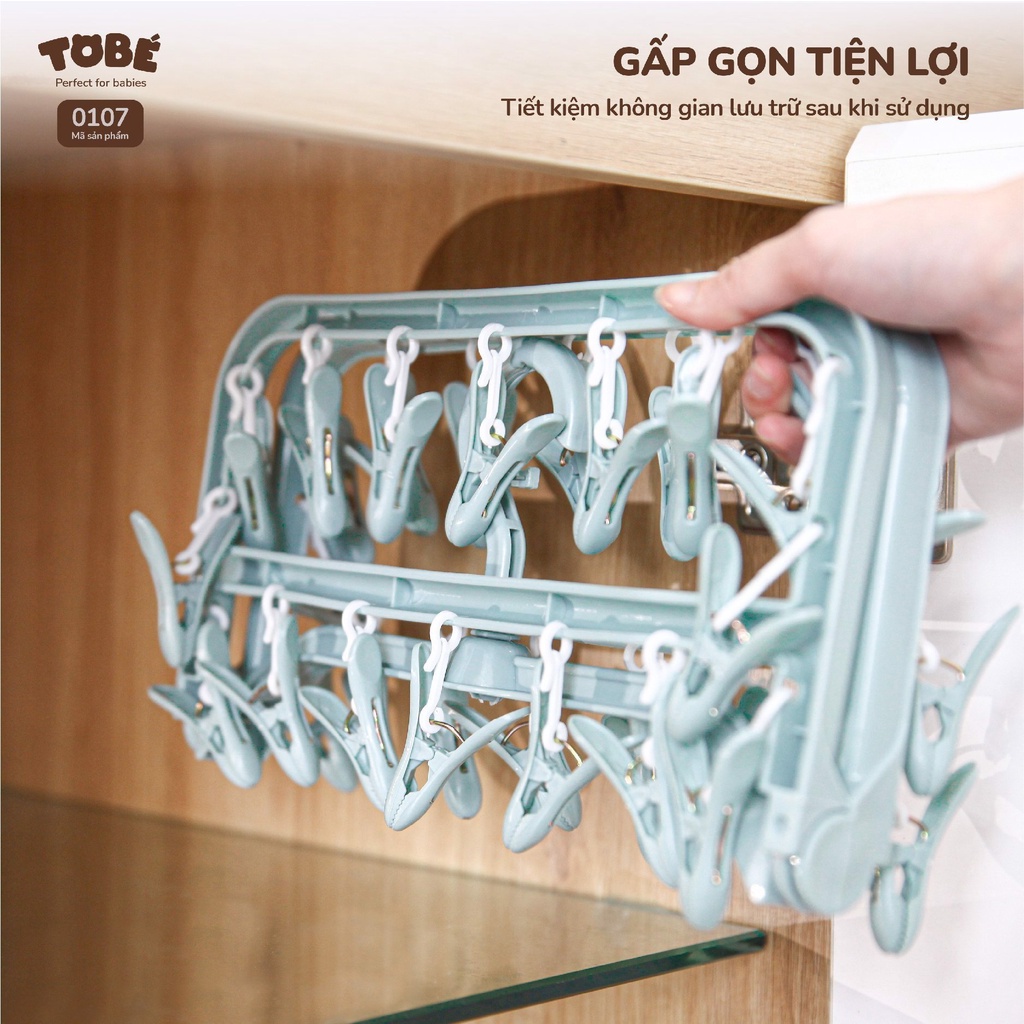Móc Chùm Đa Năng TOBÉ Gồm 32 Kẹp Treo Dùng Để Phơi Đồ Rất Tiện Lợi Và Tiết Kiệm Không Gian