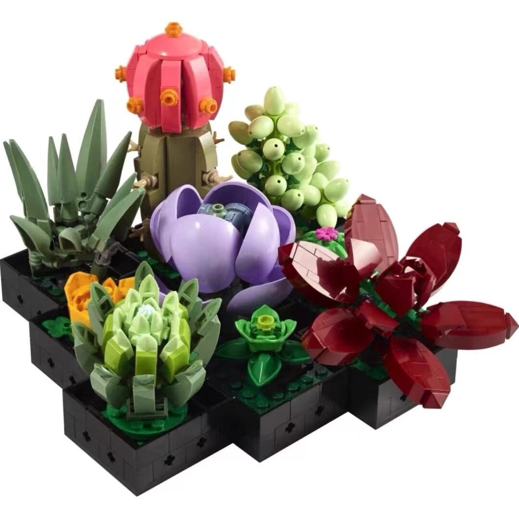 Đồ chơi Lắp ráp Mô hình 88039 Succulents Botanical Bộ Sưu tập Sen Đá Xương Rồng Fit 10309