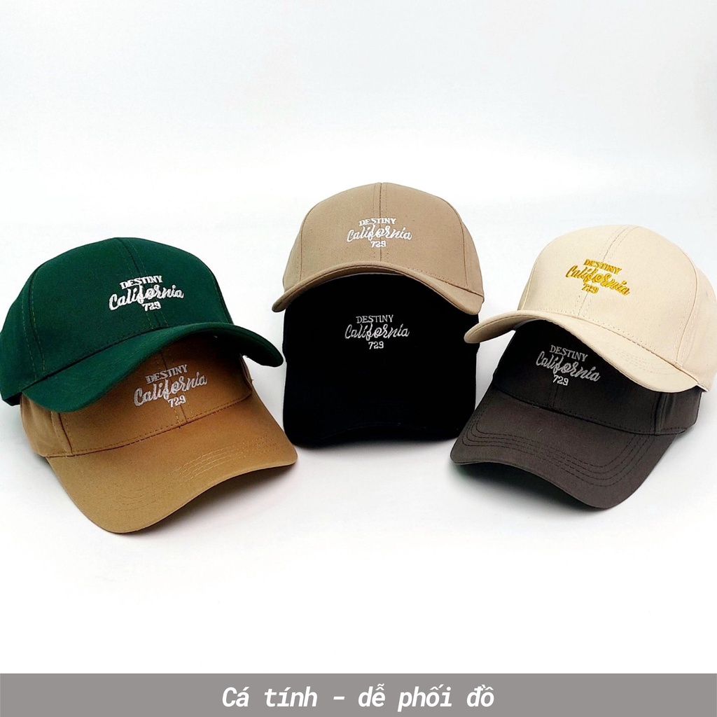 Mũ lưỡi trai Unisex  Nón kết Ulzzang thêu chữ CALIFORNIA chất kaki cao cấp Molly Fashion – NK22