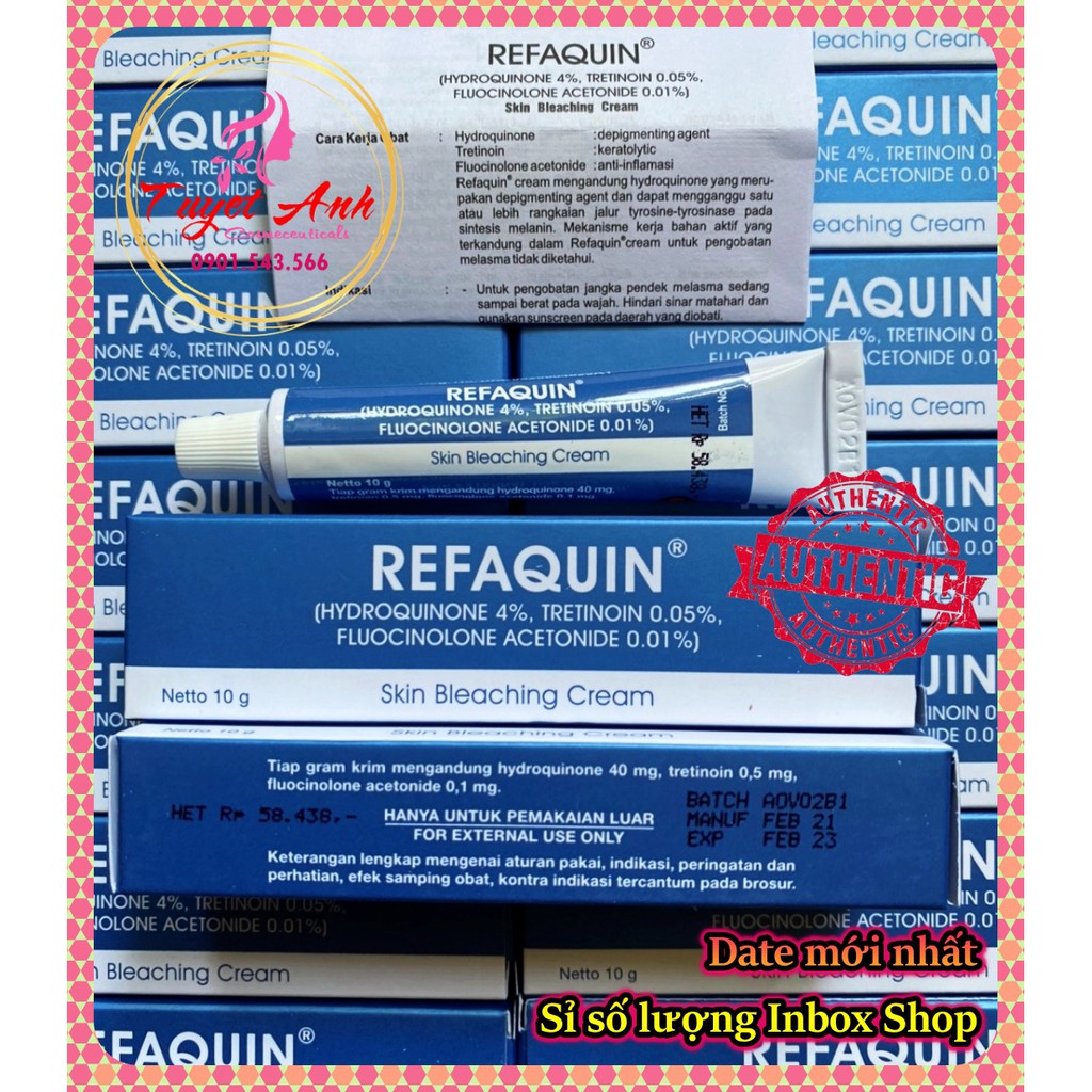 Kem cải thiện nám, trắng sáng da Refaquin 10g