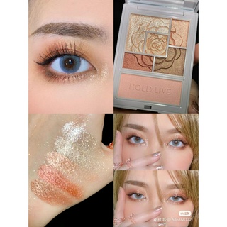 [ sale ] Bảng phấn mắt 6 màu HOLD LIVE kèm phấn má highlight Favorite Silk Satin Eyeshadow tông cam đào hồng đất  Nội Địa Trung