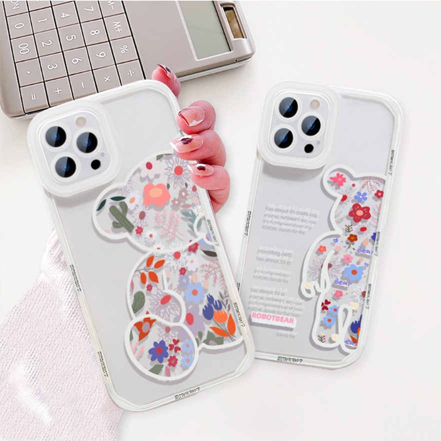Ốp lưng iphone trong lỗ viền camera bear hoa 6s/6plus/6splus/7/7plus/8/8plus/xs/11/12/13/pro/max/plus/promax-Awifi V1-3
