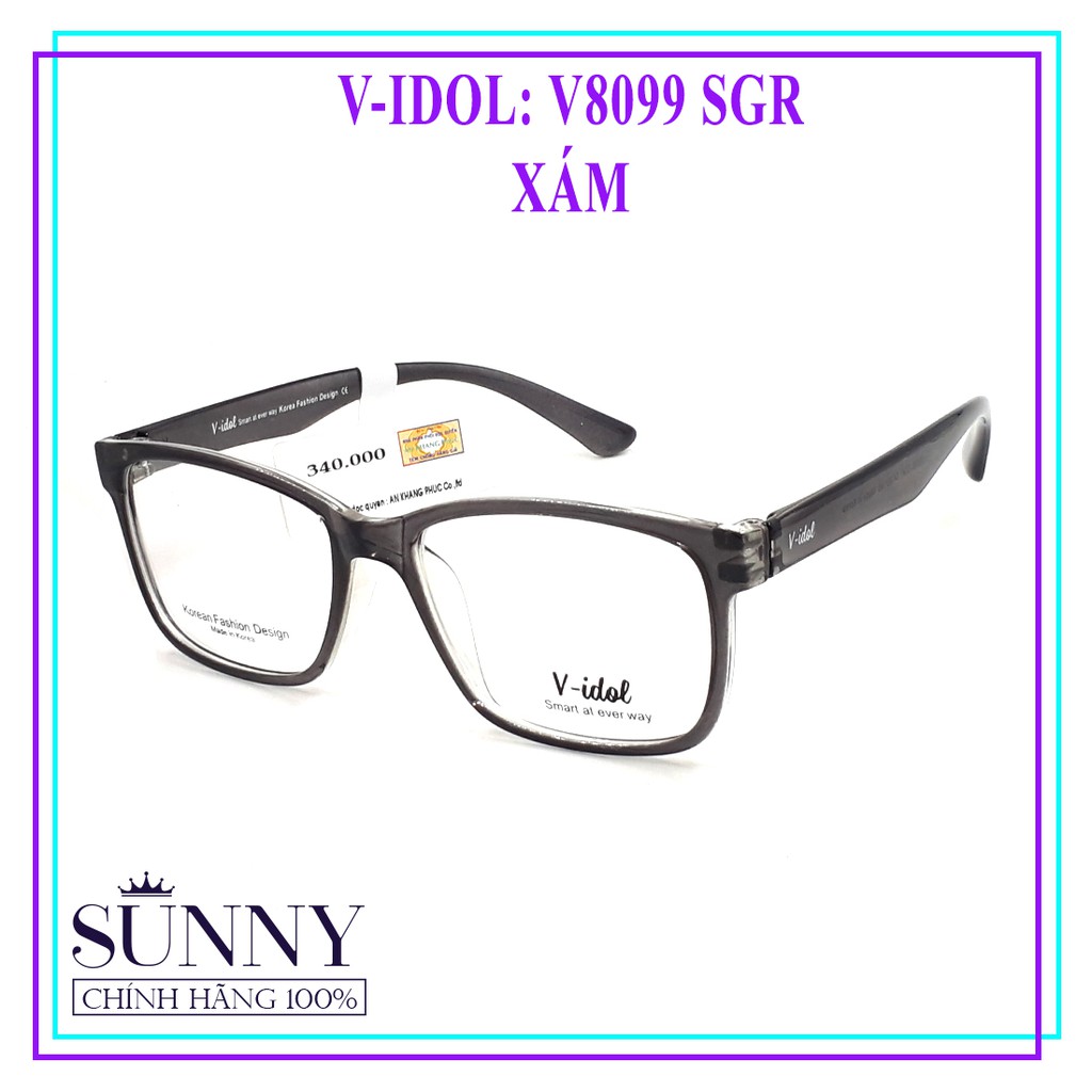 V8099 gọng kính V-idol chính hãng, thiết kế dễ đeo bảo vệ mắt