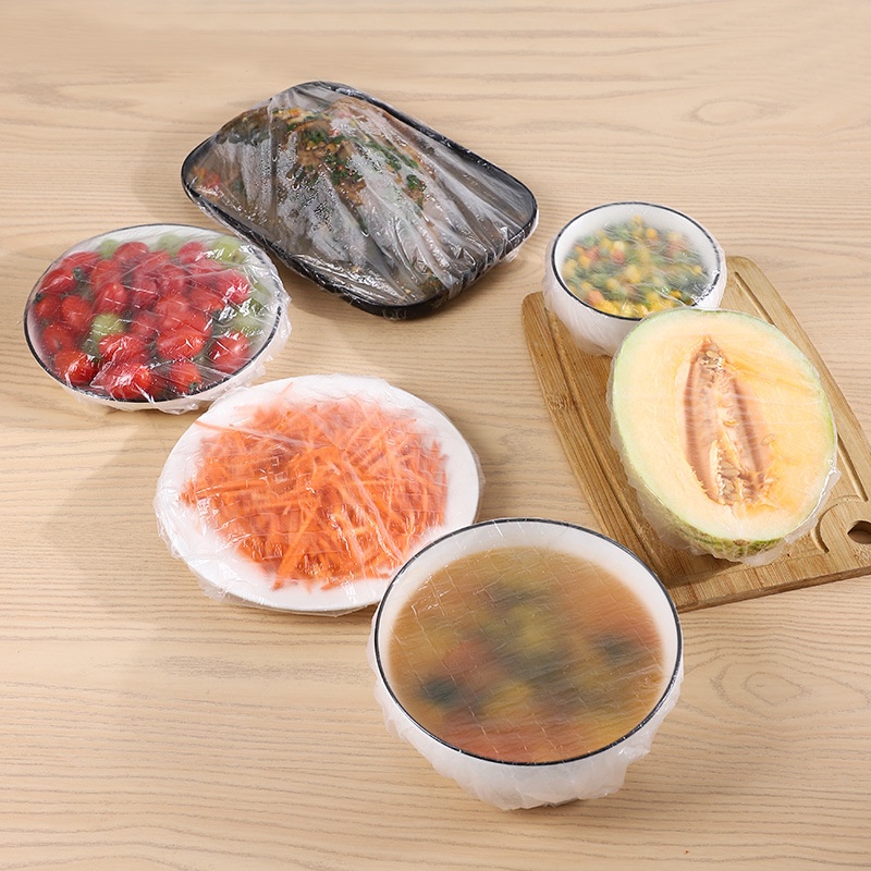 Set 100 Tấm Màng Bọc Thực Phẩm Tươi Ngon Dùng Một Lần Bảo Vệ Tủ Lạnh