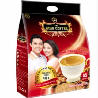 King Coffee Cà Phê Hòa Tan 3in1 - Bịch 45 sachets