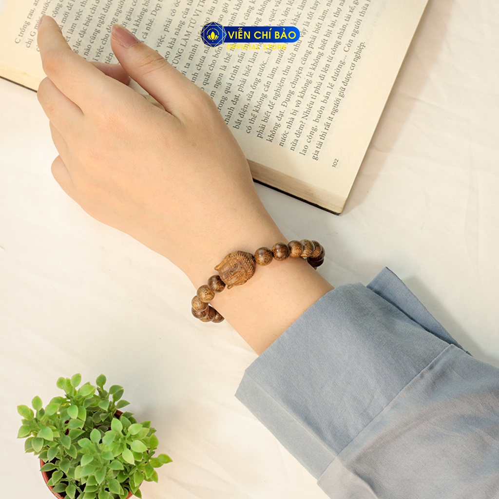 Vòng tay trầm hương Tốc 8ly mix - Phật tổ, Thánh Giá, Tỳ Hưu, Hoa Sen thời trang phụ kiện trang sức Viễn Chí Bảo V000813