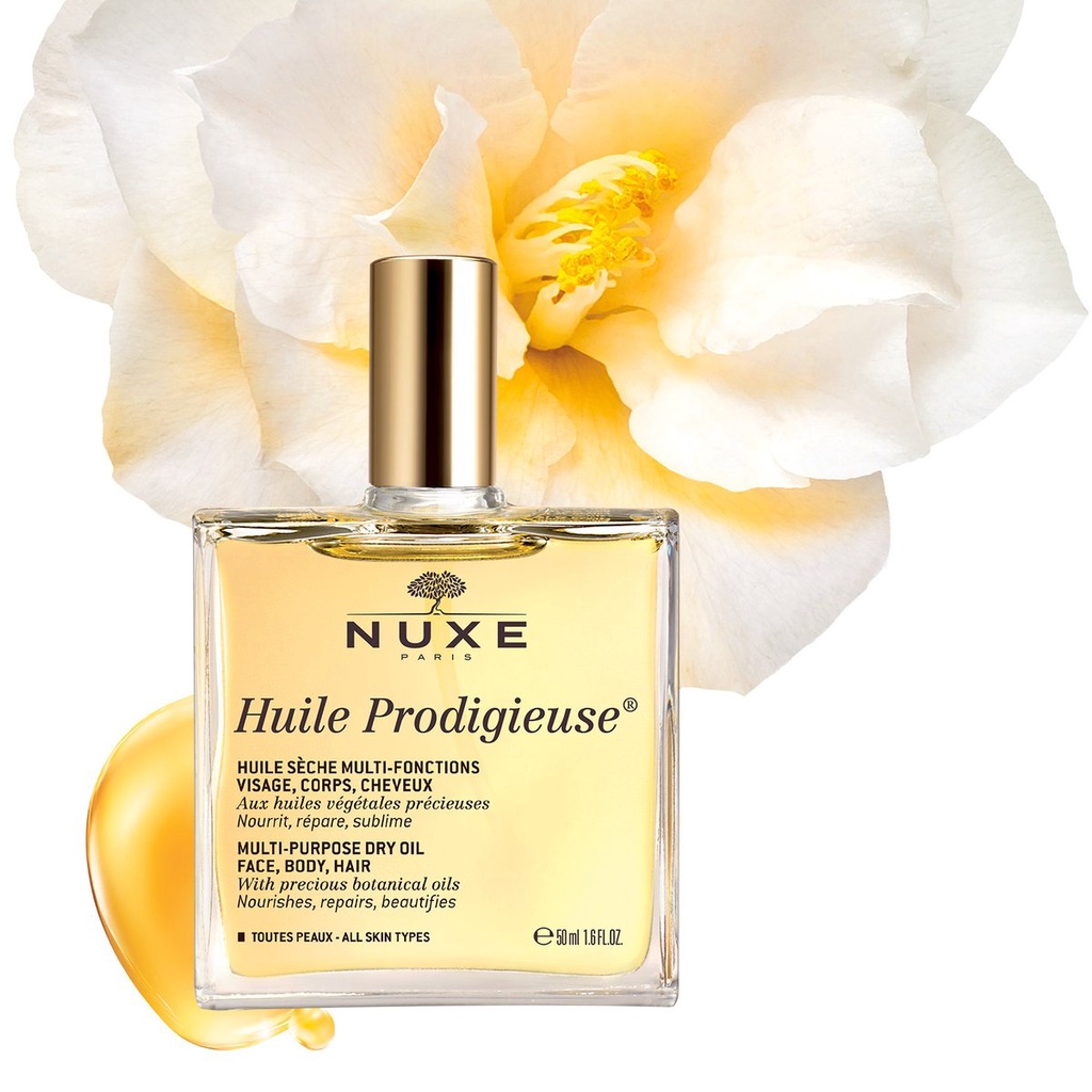 Dầu khô đa năng chăm sóc tóc, móng, cơ thể, da rạn Nuxe Dry oil Huile prodigieuse 50ml