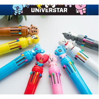 Bút Bi Bấm 10 Màu BTS BT21