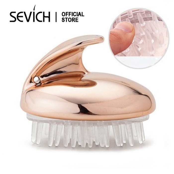 Lược gội SEVICH mát xa da đầu silicone thoải mái nhỏ gọn tiện lợi