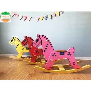 Đồ Chơi Của Bé- Ngựa Gỗ Ba Màu Dành Cho Bé Goldcat