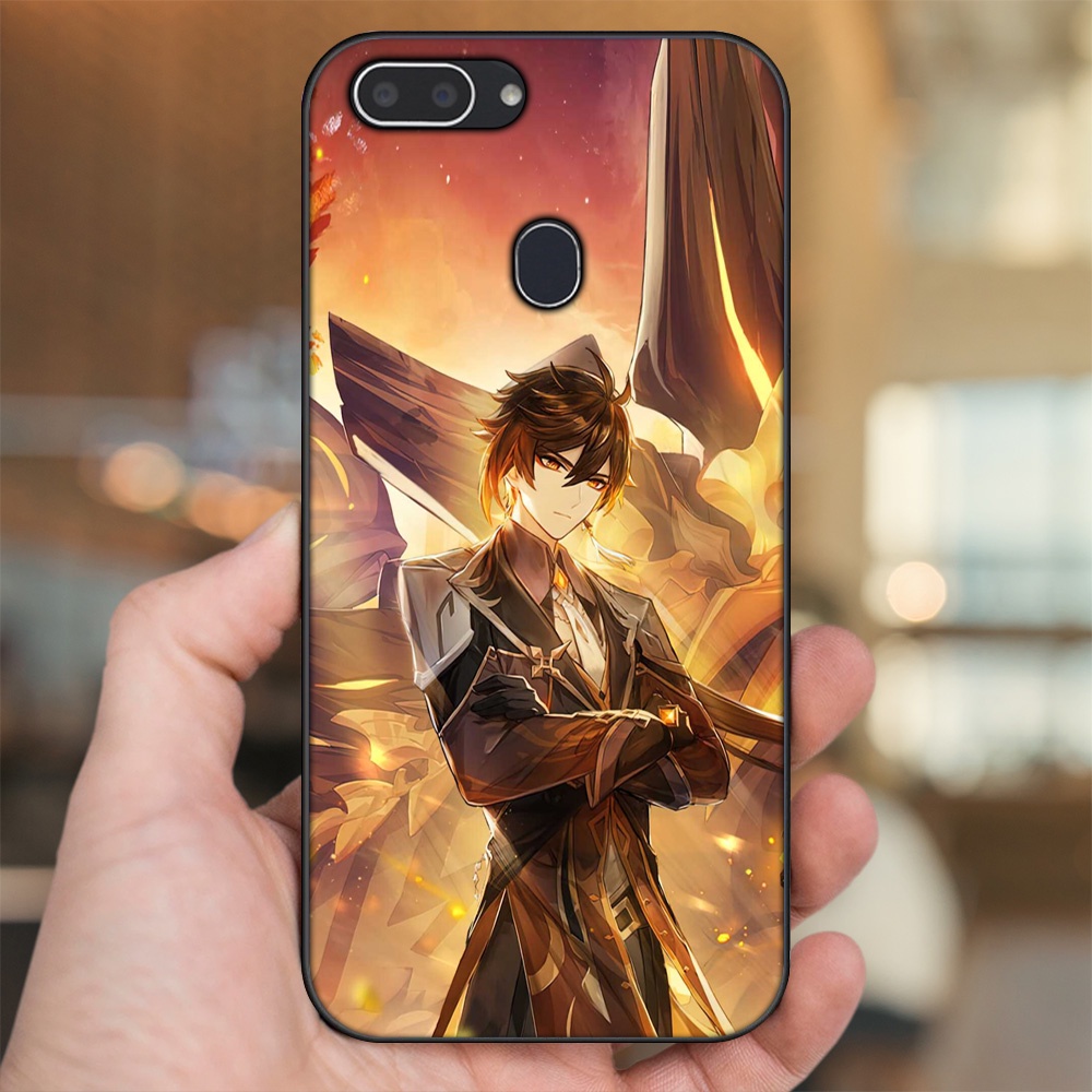 Ốp lưng Realme 2 viền đen in hình Zhongli Genshin Impact