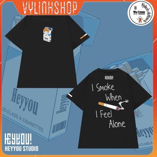 Áo phông nữ VYLINHSHOP  Áo thun HEYYOU FEEL COLLECTIONS 2 màu đen trắng