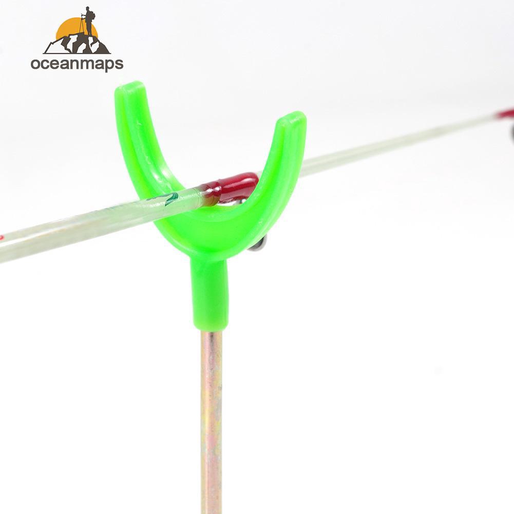 ❤OCEAN❤High Quality Dual Head Foldable Ice Fishing Rod Pod Stand Holder Rack Bracket Support