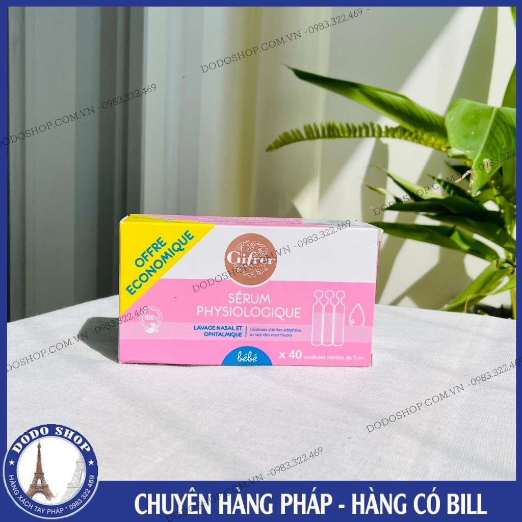 Nước muối sinh lý pháp dùng hàng ngày- Hàng có bill