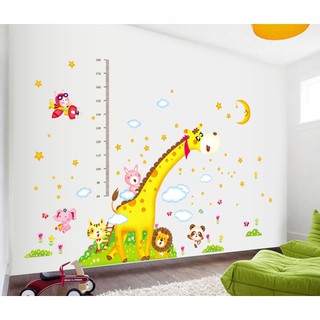 Decal dán tường Thước đo hươu vàng