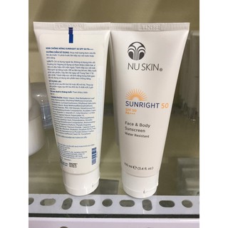 Kem chống nắng nuskin sunright 50 spf 50 pa +++