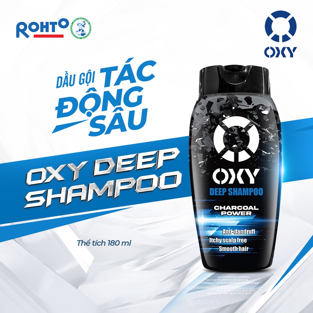 Dầu gội tác động sâu cho nam giới Oxy Deep Shampoo 180ml