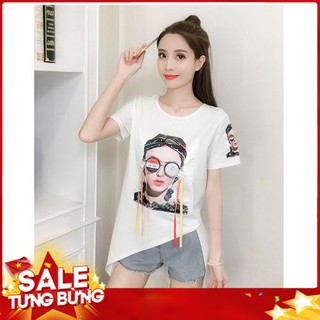 Áo thun cách điệu in cô gái cao cấp - rẻ vô địch