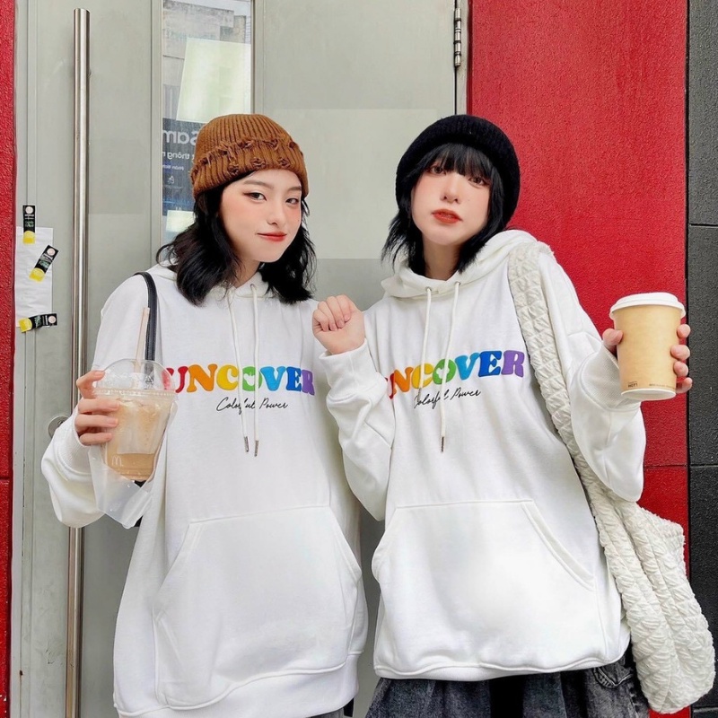 Áo khoác sweater nữ nam unisex form rộng đôi nỉ ngoại local brand đẹp cặp đôi ulzzang hàn quốc oversize dày mịn UNCOVER