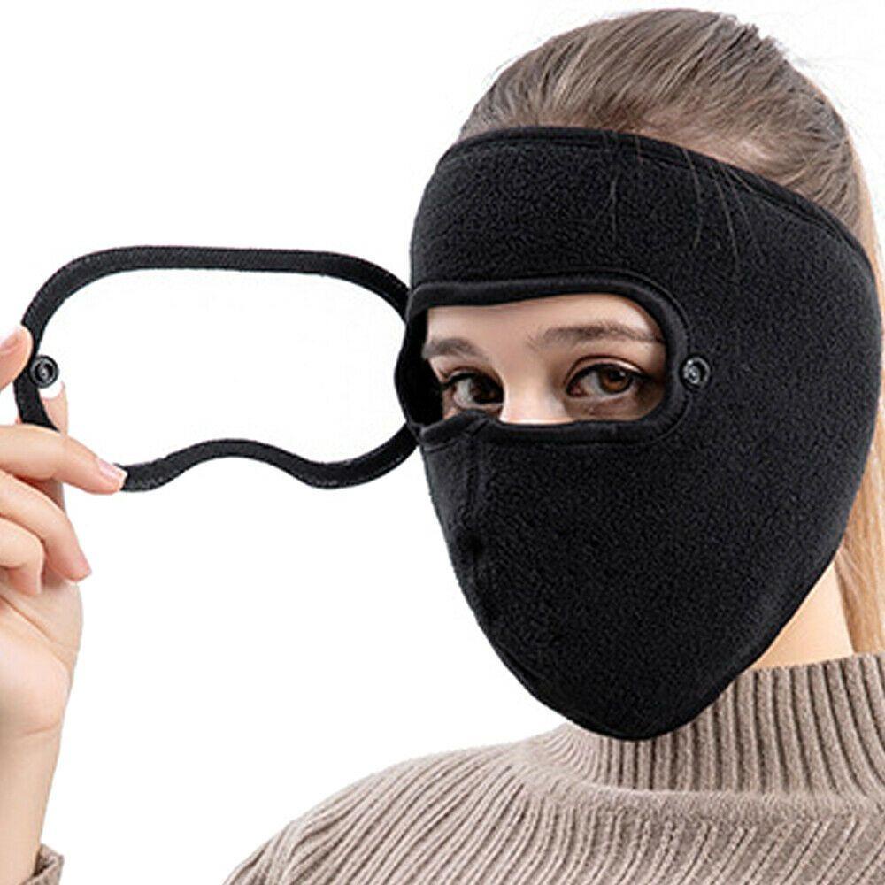 Mũ Trùm Đầu Kiêm Khẩu Trang Chống Bụi Giữ Ấm Thoáng Khí Kèm Kính HD Khi Lái Xe