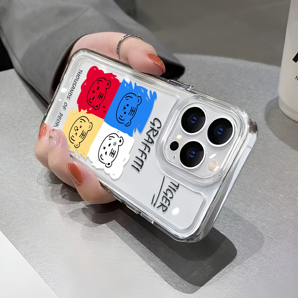 Ốp Điện Thoại Trong Suốt Hình Chú Hổ / Không Gian Cho iphone 14 Pro Max Plus 13 11 12 7Plus X XR XS Max 7 8 SE 2020