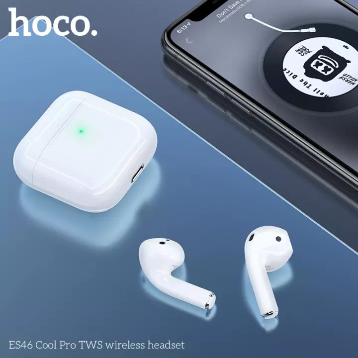 Tai nghe Bluetooth HOCO. ES56 V5.0 pin 350mAh / Hỗ trợ PopUP/ Siri / Đàm thoại / Định Vị / Đổi tên - Tai nghe không dây