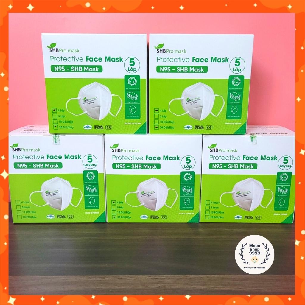Khẩu trang n95, khẩu trang cho bé, không van, kháng khuẩn, chống nắng, lọc bụi mịn cho bé SHB pro mask - Hàng chính hãng