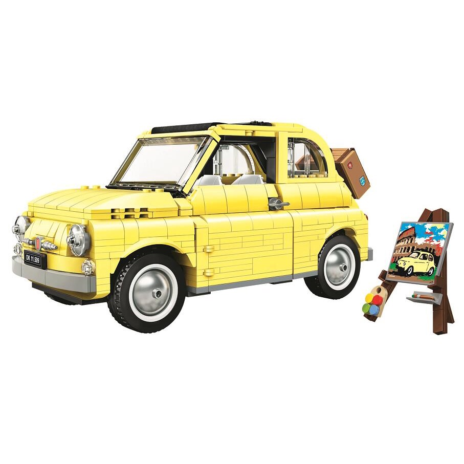 Đồ chơi giáo dục Lắp Ráp mô hình siêu xeTravel Picnic Car 19002 Fiat 500 11509