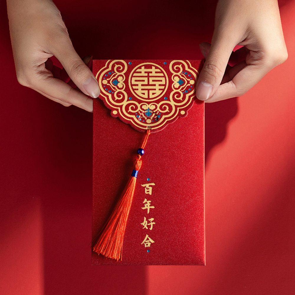 Set 10 Bao Lì Xì Năm Mới 2022 Màu Đỏ Thiết Kế Sáng Tạo