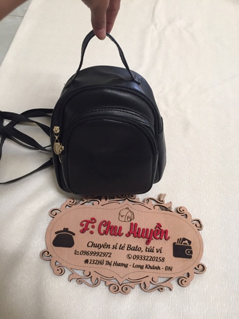 Balo thời trang mini da nữ khóa vàng